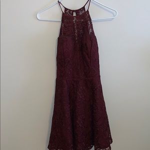 Burgundy homecoming dress